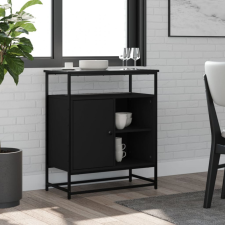 vidaXL fekete szerelt fa tálalószekrény 60 x 35 x 80 cm bútor