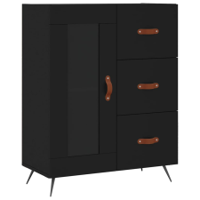 vidaXL fekete szerelt fa tálalószekrény 69,5 x 34 x 90 cm (828013) bútor