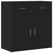 vidaXL fekete szerelt fa tálalószekrény 79 x 38 x 80 cm (840521) bútor