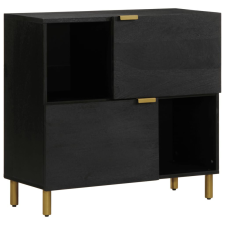 vidaXL fekete szerelt fa tálalószekrény 80 x 33 x 75 cm bútor