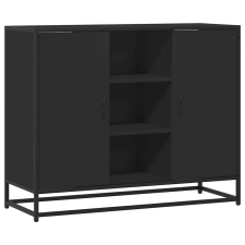 vidaXL fekete szerelt fa tálalószekrény 92 x 35 x 76 cm (849014) bútor