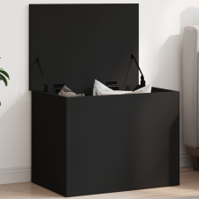 vidaXL fekete szerelt fa tárolóláda 60x42x46 cm bútor
