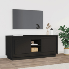 vidaXL fekete szerelt fa TV-szekrény 102x35x45 cm bútor