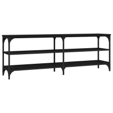 vidaXL fekete szerelt fa TV-szekrény 140x30x50 cm (826744) bútor