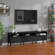 vidaXL fekete szerelt fa TV-szekrény 150 x 30 x 44,5 cm bútor