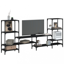 vidaXL Fekete szerelt fa TV-szekrény 206,5x28,5x95 cm bútor