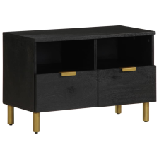 vidaXL fekete szerelt fa TV-szekrény 70 x 33 x 46 cm bútor