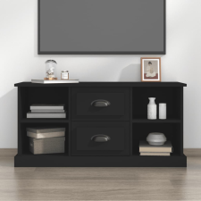 vidaXL fekete szerelt fa TV-szekrény 99,5x35,5x48 cm bútor