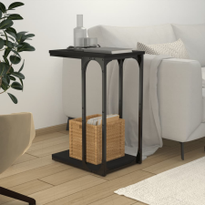 vidaXL fekete színű szerelt fa kisasztal 40 x 30 x 60 cm bútor
