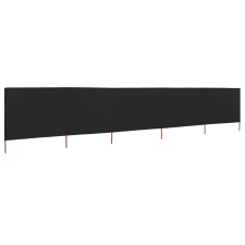 vidaXL fekete szövet 5-paneles szélfogó 600 x 80 cm  (47158) kerti bútor