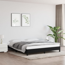 vidaXL Fekete szövet ágykeret 160x200 cm ágy és ágykellék