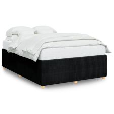 vidaXL fekete szövet ágykeret matrac nélkül 140 x 190 cm (3284937) ágy és ágykellék