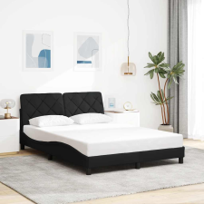 vidaXL fekete szövet ágykeret matrac nélkül 140x200 cm ágy és ágykellék