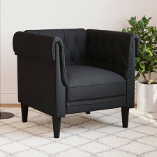 vidaXL fekete szövet Chesterfield kanapé bútor