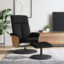 vidaXL fekete szövet dönthető fotel lábtartóval bútor