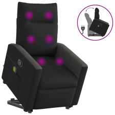 vidaXL fekete szövet dönthető masszázs- és állófotel masszázsfotel
