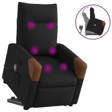 vidaXL fekete szövet dönthető masszázs- és állófotel masszázsfotel