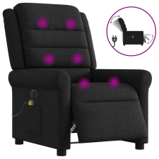 vidaXL fekete szövet elektromos dönthető masszázsfotel masszázsfotel