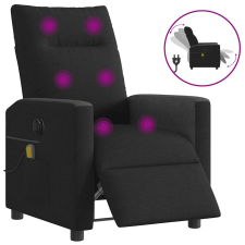 vidaXL fekete szövet elektromos dönthető masszázsfotel masszázsfotel