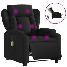 vidaXL fekete szövet elektromos dönthető masszázsfotel (3204472) masszázsfotel