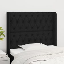 vidaXL fekete szövet fejtámla szárnyakkal 103x16x118/128 cm ágy és ágykellék