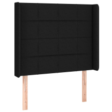 vidaXL fekete szövet fejtámla szárnyakkal 103x16x118/128 cm (3119572) ágy és ágykellék