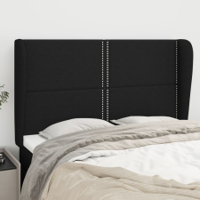 vidaXL fekete szövet fejtámla szárnyakkal 147 x 23 x 118/128 cm ágy és ágykellék