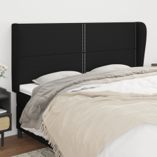 vidaXL fekete szövet fejtámla szárnyakkal 163 x 23 x 118/128 cm ágy és ágykellék