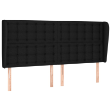 vidaXL fekete szövet fejtámla szárnyakkal 163 x 23 x 118/128 cm (3118398) ágy és ágykellék