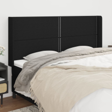 vidaXL fekete szövet fejtámla szárnyakkal 163x16x118/128 cm ágy és ágykellék