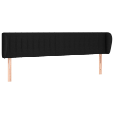 vidaXL fekete szövet fejtámla szárnyakkal 163x23x78/88 cm (3117390) ágy és ágykellék
