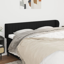 vidaXL Fekete szövet fejtámla szárnyakkal 183x23x78/88 cm ágy és ágykellék