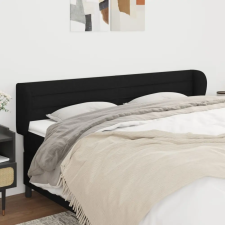 vidaXL fekete szövet fejtámla szárnyakkal 203x23x78/88 cm ágy és ágykellék