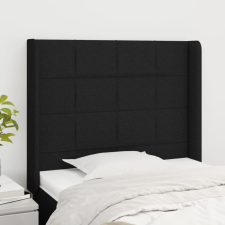 vidaXL fekete szövet fejtámla szárnyakkal 93x16x118/128 cm ágy és ágykellék
