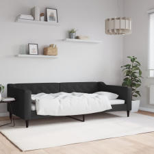 vidaXL fekete szövet kanapéágy 100 x 200 cm bútor