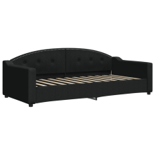 vidaXL fekete szövet kanapéágy 90 x 200 cm (354185) ágy és ágykellék