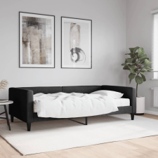 vidaXL fekete szövet kanapéágy matraccal 100 x 200 cm ágy és ágykellék