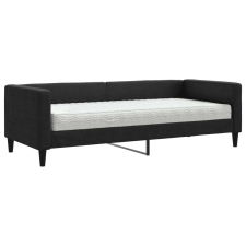 vidaXL Fekete szövet kanapéágy matraccal 80 x 200 cm ágy és ágykellék