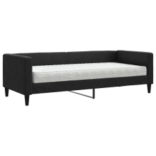 vidaXL fekete szövet kanapéágy matraccal 80 x 200 cm (3196557) ágy és ágykellék