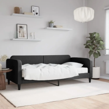 vidaXL fekete szövet kanapéágy matraccal 90 x 190 cm ágy és ágykellék