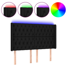 vidaXL fekete szövet LED-es fejtámla 147x16x118/128 cm (3124384) ágy és ágykellék