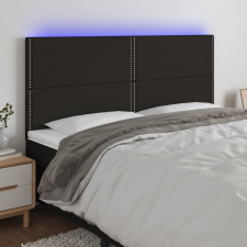 vidaXL fekete szövet LED-es fejtámla 160x5x118/128 cm ágy és ágykellék