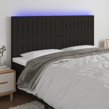 vidaXL fekete szövet LED-es fejtámla 180x5x118/128 cm ágy és ágykellék