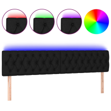 vidaXL fekete szövet LED-es fejtámla 180x7x78/88 cm (3121964) ágy és ágykellék