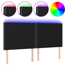 vidaXL fekete szövet LED-es fejtámla 200x5x118/128 cm (3122308) ágy és ágykellék