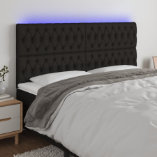 vidaXL fekete szövet LED-es fejtámla 200x7x118/128 cm ágy és ágykellék