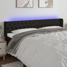 vidaXL fekete szövet LED-es fejtámla 203 x 16 x 78/88 cm ágy és ágykellék