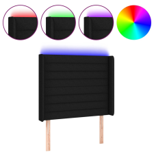 vidaXL fekete szövet LED-es fejtámla 93x16x118/128 cm (3124172) ágy és ágykellék