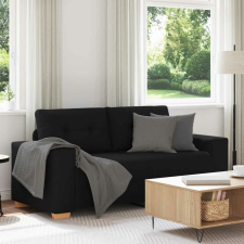 vidaXL fekete szövet loveseat kanapé 140 cm bútor