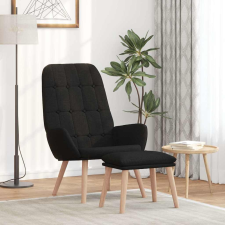 vidaXL fekete szövet pihenőfotel lábtartóval bútor
